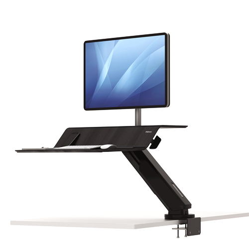 Lotus™ RT Sit-Stand Workstation – Single Black